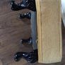 small vintage foot stool queen anne style legs Image 4