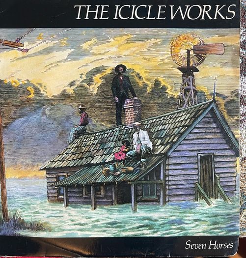 The icicle works. Seven horses picture sleeve vinyl record single in vg+ condition