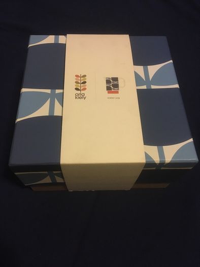 NEW Orla Kiely Block Flower Navy Water Jug