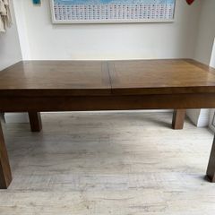Solid Oak Extending Dining Table & matching Bench