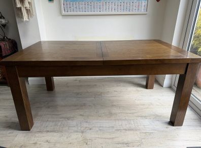 Solid Oak Extending Dining Table & matching Bench