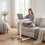 Height-Adjustable Sit-Stand Desk, Mobile Desk with Keyboard Tray, Casters and Steel Frame Image 3