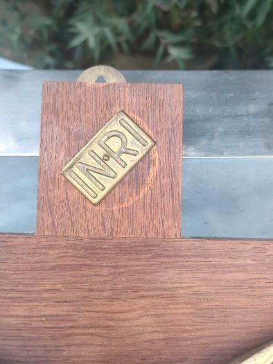 16" Mid Century Brass Christ on Mahogany cross