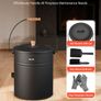 4-Gallon Fireplace Ash Bucket Set Image 2