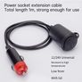 Car Cigarette Lighter Extension Cord: 1m/39.37-inch Splitter with 15A Fuse - 12V/24V Power Image 4