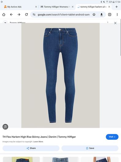 Tommy Hilfiger - Harlem High Rise Skinny Jeans - Blue - W27 L30 - RRP 100