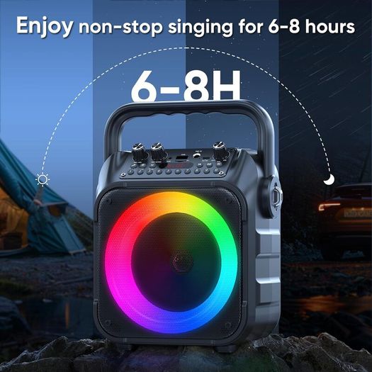 Karaoke Machine + 2 Wireless Mics - Bluetooth - New Sealed