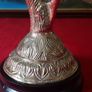 High Quality Shiny Solid Brass Eagle On A Wooden Round Black Plinth Base Image 6