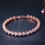 Crystal Rose Gold Wedding Bridal Bracelet Image 3