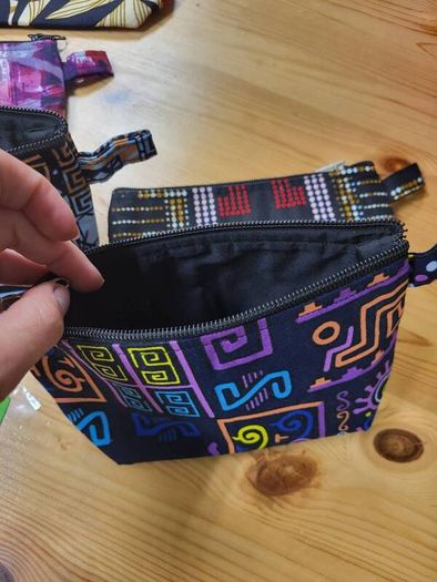 small handmade cosmetic bag