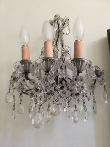 Italian beaded wall lights. Pair.