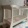 Pali solid white wood cot Image 4