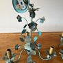 Pair of Brass Floral Light Fittings Image 3