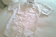 White Short-Sleeved Shirt - Men Size S