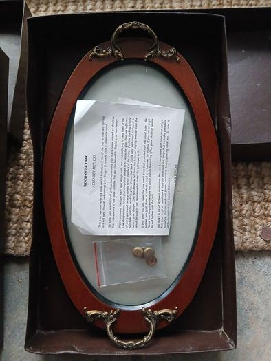 2 brand new, unused Framecraft Wood Oval Tray