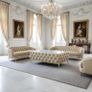 Chester Table Velvet 125x63x40cm Eco Leather Image 2