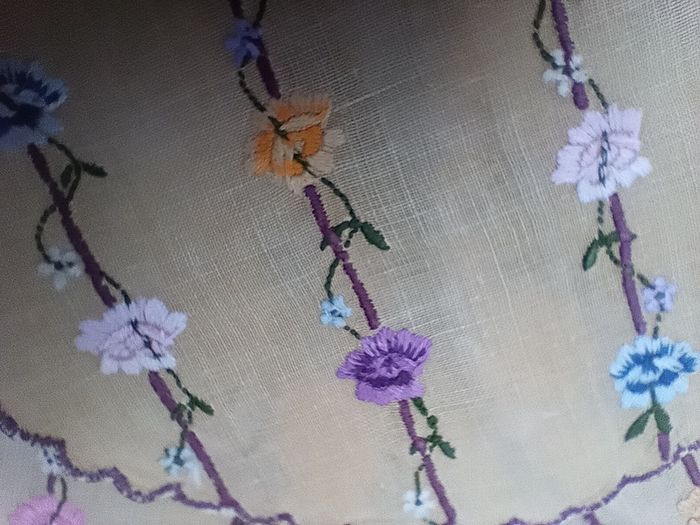 vintage hand embroidered, table mats and coasters