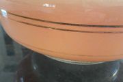 Vintage Original 1970s Pink Glass Hanging Lamp Shade
