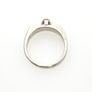925 Vintage Sterling Silver & Pink Coral Ring Image 7