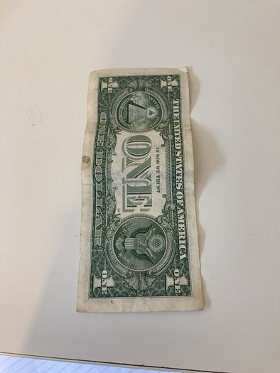 One dollar bill USA