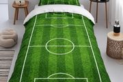 NEW Football Pitch Single Duvet Cover &amp; Pillowcase