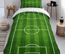 NEW Football Pitch Single Duvet Cover & Pillowcase