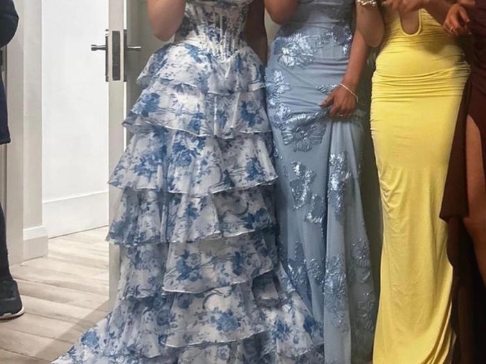 Danis closet blue and white floral maxi dress