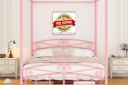 Bed Frame King Size with Ornate European Style Headboard &amp; Footboard