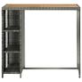 Bar Table with Storage Rack Grey 120x60x110 cm Poly Rattan Image 4