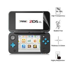 New Nintendo 2DS XL Tempered Glass Screen Protector Console Protective Cover