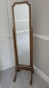 Ornate full-length cheval mirror
