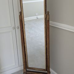 Ornate full-length cheval mirror