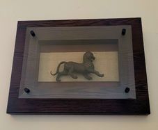 Vintage decorative casting in shadow box