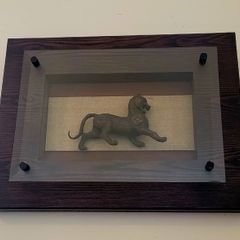 Vintage decorative casting in shadow box