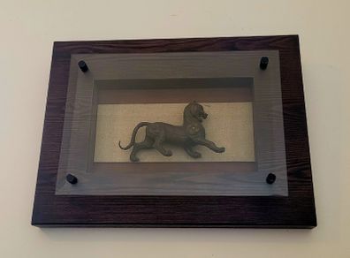 Vintage decorative casting in shadow box