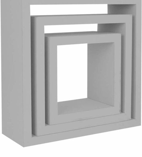 Floating Shelves/Cube Or Tray Shaped Design Set of 3 Large, Medium, Small