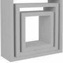 Floating Shelves/Cube Or Tray Shaped Design Set of 3 Large, Medium, Small Image 3