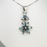 Silver Aquamarine & Sterling Silver Pendant Necklace Image 4