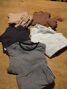 sets of Tesco long sleeve vest tops and matching leggings. Like new
