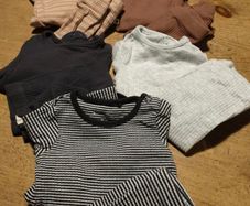 sets of Tesco long sleeve vest tops and matching leggings. Like new