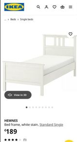 IKEA Hemnes Single bed with slats