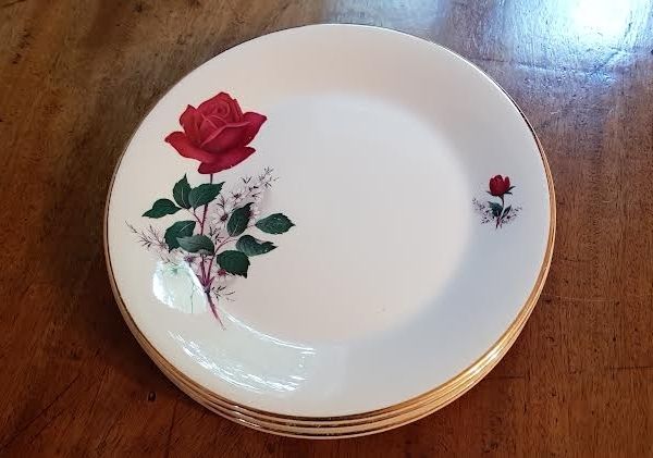 Arklow Pottery Early Vintage Set 5 China Desert Plates