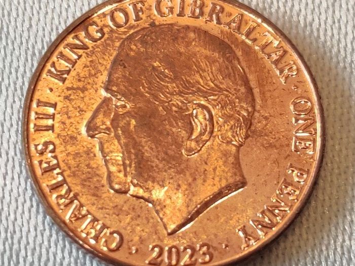 Gibraltar 1p Coin 2023 Charles III Coronation