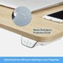Electric Standing Desk on Wheels with Rechargeable Battery, Small Laptop Table for Bed & Sofa, 70 40cm, Overbed Table Height Adjustable Sit Stand Stand Up Desk, Home Office and Bedroom Desk, Oak Image 3