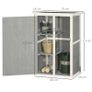 NEW SALE Fir Wood Garden Shed Outdoor Tool Storage w/ 2 Shelves Latched Doors 115x75cm Image 6
