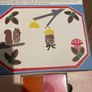 Kids arts and crafts activity books crayon drawing and thumbprint ink art Image 2