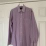 M&S Tailoring Purple & White Stripe Long Sleeve Shirt Image 8