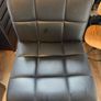 black faux leather bar stool Image 3