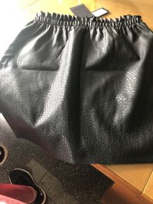 ladies leather look skirt