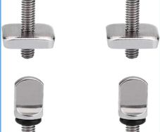 4Pcs Surfboards Fin Screw 316 Stainless Steel Fin Bolt Kit Fin Plate Accessories for Surfboard Surf Longboard Paddleboard and SUP